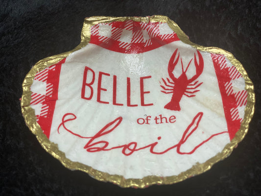 Belle of the Boil Scallop Shell Ring Holder Trinket Dish - Sassy Southerners LLC 