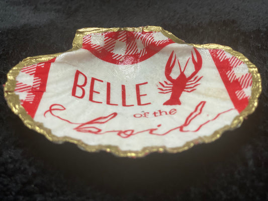 Belle of the Boil Scallop Shell Ring Holder Trinket Dish - Sassy Southerners LLC 