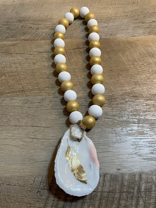 Gold Feather Blessing Bead