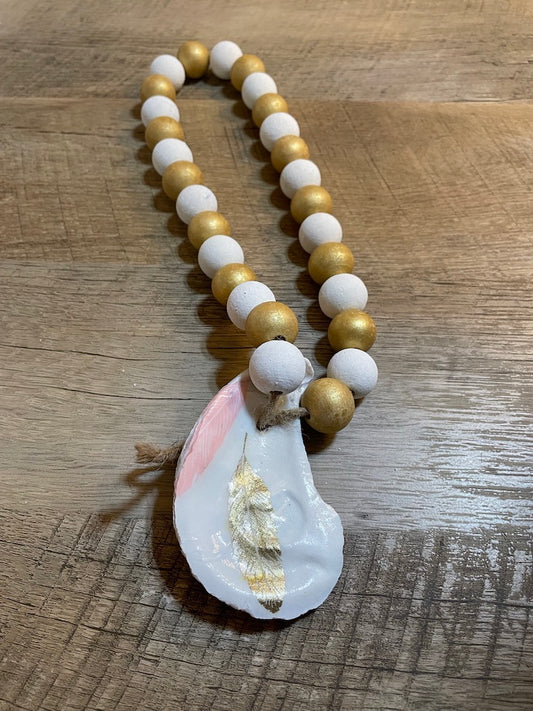 Gold Feather Blessing Bead