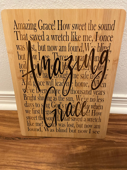 Amazing Grace Cutting Board