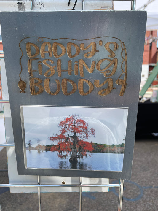 Daddy’s Fishing Buddy Wooden Picture Frame
