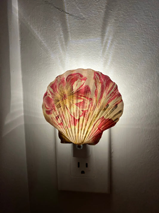 Pink and White Floral Nightlight Pattern