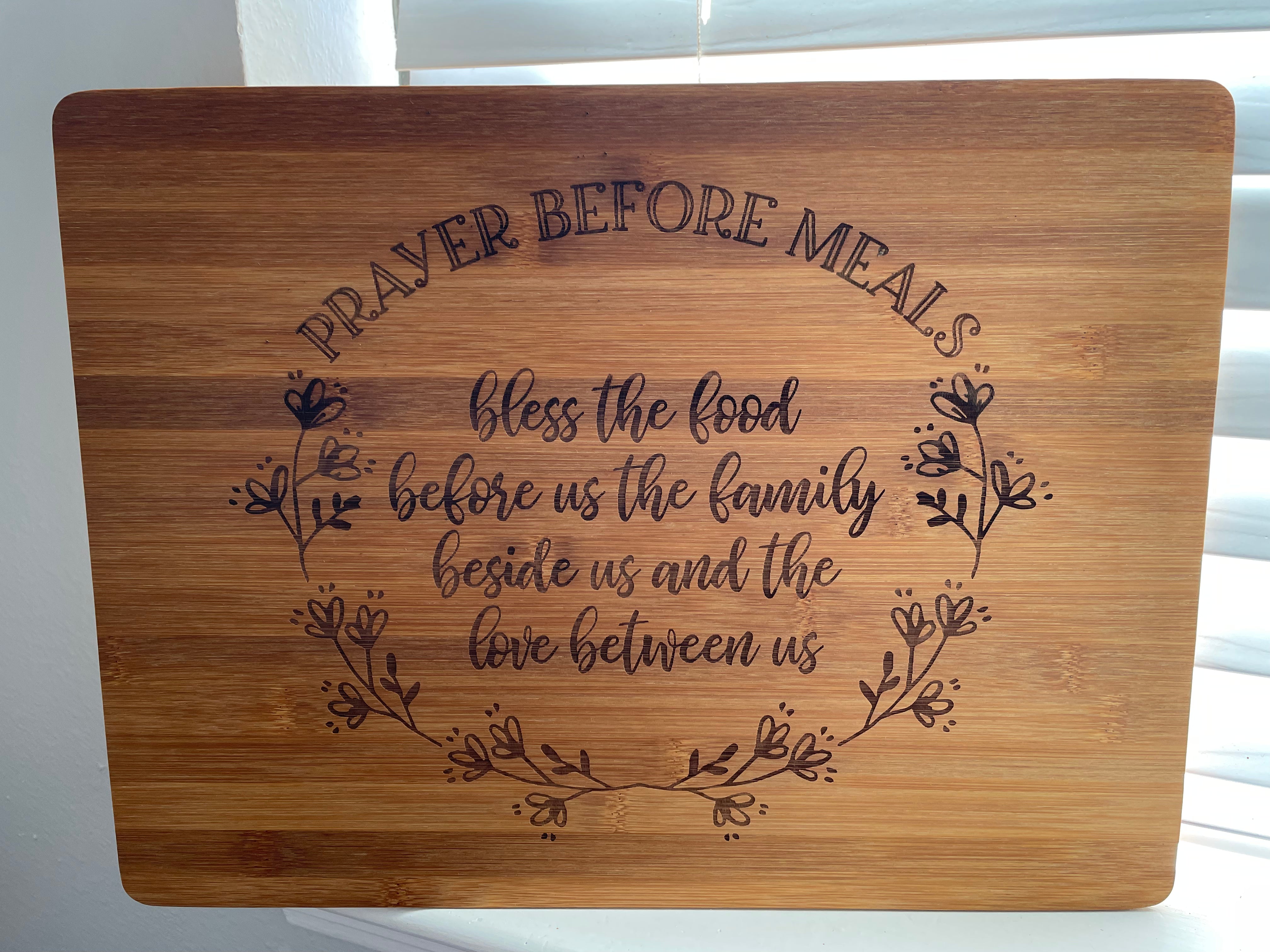 Bless The Food Before Us  Personalized Cutting Boards - Etchey